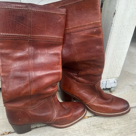 Frye Jane Boots Size 8 redwood color please see all photos - Picture 2 of 8